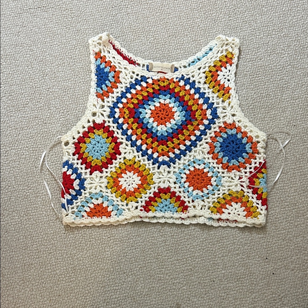 Altar'd State Multicolor Crochet Top